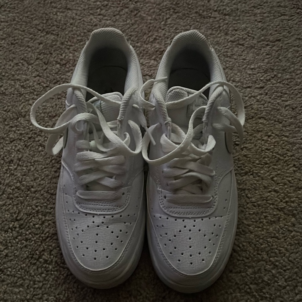 White iridescent vans